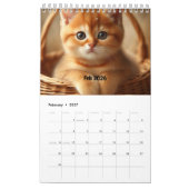 2026年 魔法の妖精 かわいい猫 カレンダー オリジナル (2月 2027)