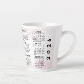 2026年 12オンス カスタマイズ カレンダー ラテ マグカップ (右)