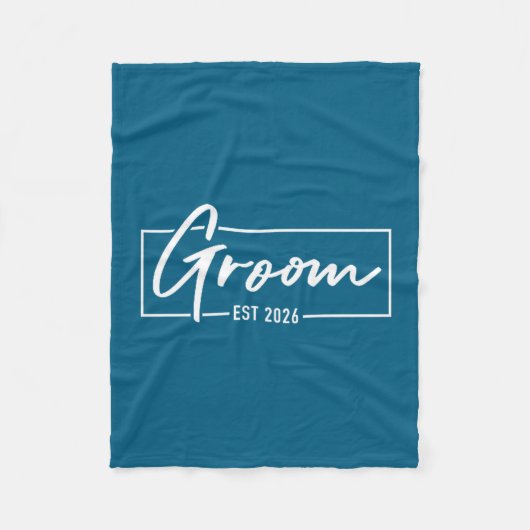 2026年 groom は 結婚する 結婚式 婚約する フリースブランケット (正面)