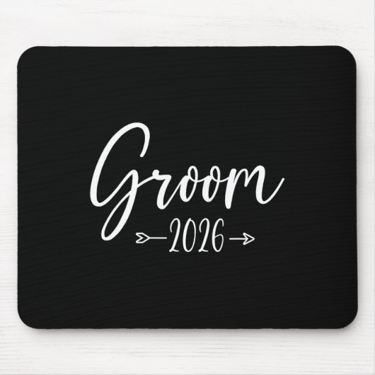 2026年 groom 予定 結婚式 婚約 パーティー マウスパッド (正面)