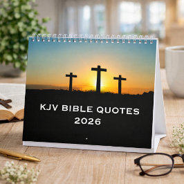 2026年 KJV 聖書 十字架 教会 カレンダー