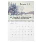 2026年 KJV 聖書 十字架 教会 カレンダー (2月 2027)
