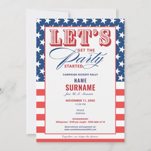 2026年GOP党政治資金調達キャンペーン開始のお知らせ 招待状 (正面)