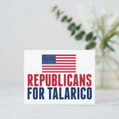 2026年Talarico上院選挙支持共和党員 ポストカード (スタンド正面)