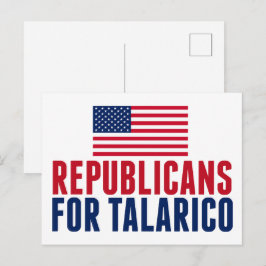 2026年Talarico上院選挙支持共和党員 ポストカード