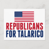 2026年Talarico上院選挙支持共和党員 ポストカード (正面)