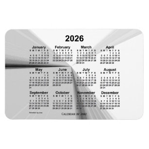 2026年Vanishing Smokeカレンダー(1月4日x6日) マグネット