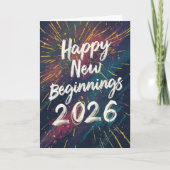 2026新しいスタート おめでとうカード カード (正面)