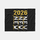 2026新年 新しい恵み 新しい賛美 大晦日  フリースブランケット (正面(横))