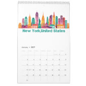 2026旅行世界都市 カレンダー (1月 2027)