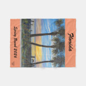 2026春休みフロリダパームツリー フリースブランケット (正面(横))