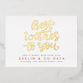 2026最高の年初のお金ゴールドを楽しみたいモダン 箔シーズンカード (正面)