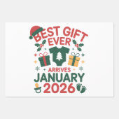 2026最高の年1月のカップル向けクリスマスプレゼント ラッピングペーパーシート (正面2)