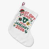 2026最高の年1月のカップル向けクリスマスプレゼント ラージクリスマスストッキング (正面 (吊り時))