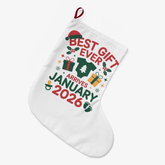 2026最高の年1月のカップル向けクリスマスプレゼント ラージクリスマスストッキング (正面 (吊り時))