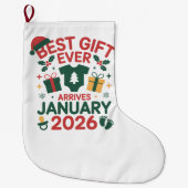 2026最高の年1月のカップル向けクリスマスプレゼント ラージクリスマスストッキング (正面)