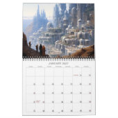 2026未来の5つのSfの都市 カレンダー (1月 2027)