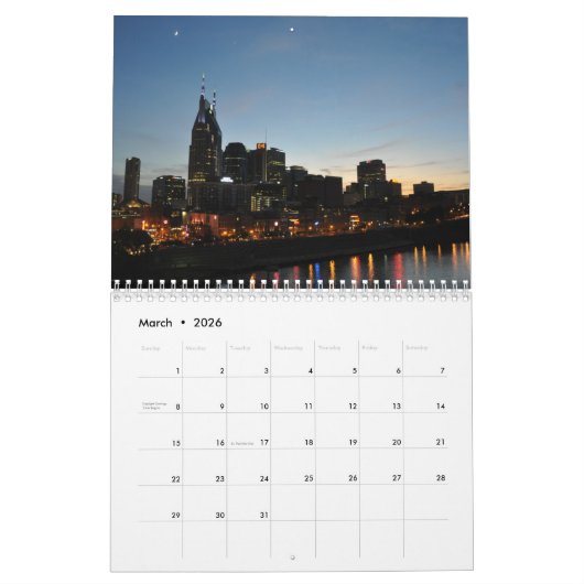 2026横長 – カレンダー (3月 2026)