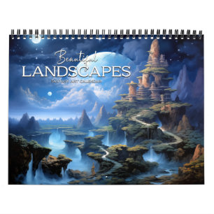 2026美しい風景5ファンタジー夜景 カレンダー