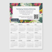 2026聖なる書物、 経典カレンダー磁石フローラ教会ギフト (正面)