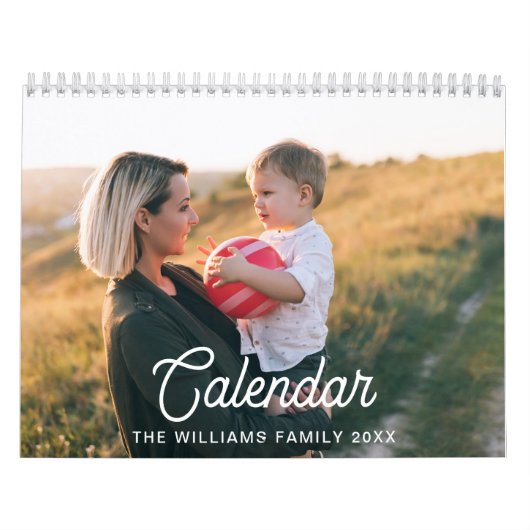 2026自分モダンの家族の写真をカスタム作成する カレンダー (カバー)