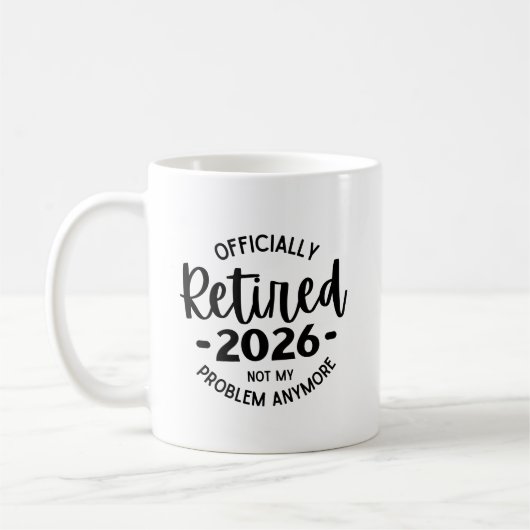 2026退職した年はもう問題じゃないおもしろいよ退職した コーヒーマグカップ (左)