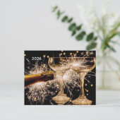 2026金ゴールド/ブラックシャンパングラス シーズンポストカード (スタンド正面)