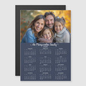 2026青モダン色のシンプルフォトカレンダー (正面/裏面)