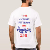 2026 アメリカ建国250周年 政治キャンペーン Tシャツ (裏面)