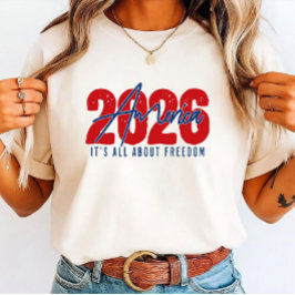 2026 アメリカ - すべては家族のための自由 トライブレンドTシャツ