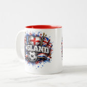2026 イングランド サッカー ファン 大好き ツートーンマグカップ (正面左)