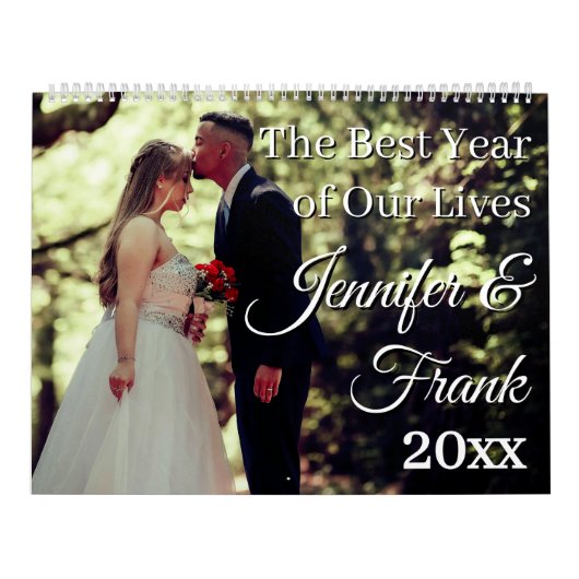 2026 カスタムMyの結婚Photo Chic カレンダー (カバー)