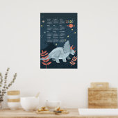 2026 カレンダー ポスター トリケラトプス (キッチン)