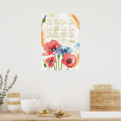 2026 カレンダー ポスター 水彩 けわし (キッチン)