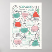 2026 カレンダー 化学ノート ポスター (正面)