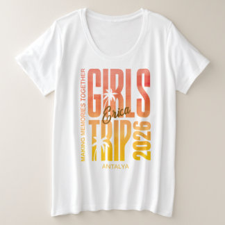 2026 ガールズトリップ オーダーメイド旅行デザイン プラスサイズTシャツ