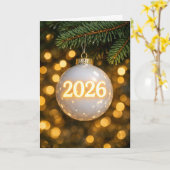 2026 クリスマス オブジェ カード (黄色い花)