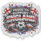 2026 サッカーイングランド代表を応援します シール (正面)