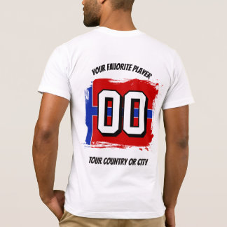 2026 サッカー ノルウェー カスタム 名前 国 Tシャツ