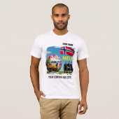 2026 サッカー ノルウェー カスタム 名前 国 Tシャツ (正面フル)
