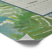 2026 シダと鳥のカレンダー ポスター (角)