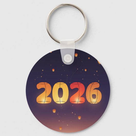 2026 スカイランタン 夕暮れの祝祭 ダブルサイド キーホルダー (正面)