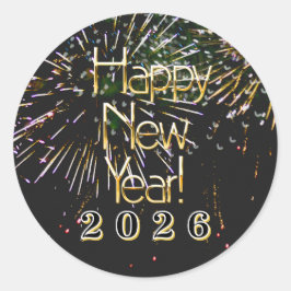 2026，ハッピーニューイヤー休暇Firework メリー Christm ラウンドシール