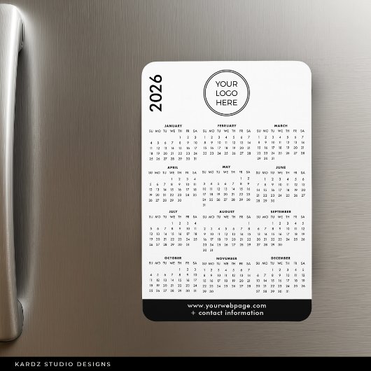 2026 ビジネス ロゴ マグネット カレンダー