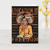 2026 ブラックヒストリーマンスTシャツ 女性 私は黒人です カード (黄色い花)