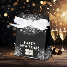2026 ブラック シルバー グリッター 新年会 