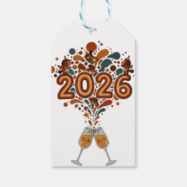 2026 ポニーパーティースプラッシュ - 幻想的な新年のお祝い ギフトタグ