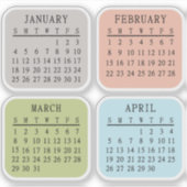 2026 マイクロ カレンダー Bullet Journal Bujo プランナー シール (正面)