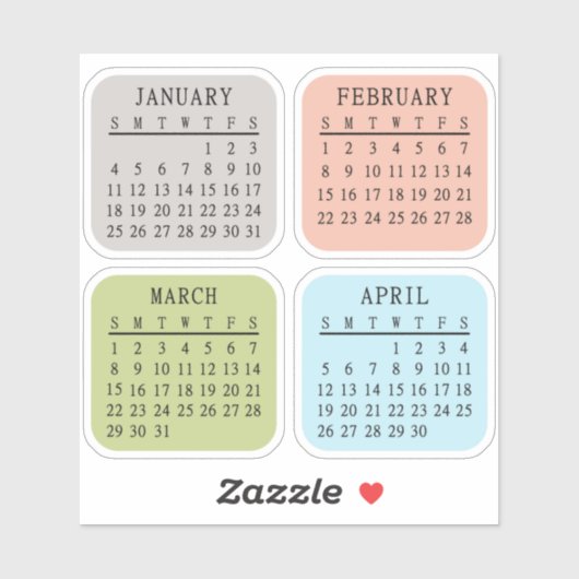 2026 マイクロ カレンダー Bullet Journal Bujo プランナー シール (シート)