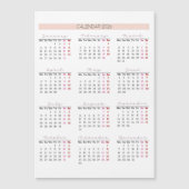 2026 マグネット カレンダー カード (正面)